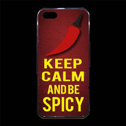 Coque iPhone 5/5S Premium Keep Calm and Be Spicy Rouge
