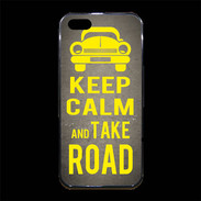 Coque iPhone 5/5S Premium Keep Calm and Take o road 2 Gris
