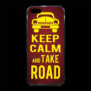 Coque iPhone 5/5S Premium Keep Calm and Take o road 2 Rouge