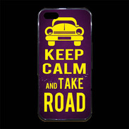 Coque iPhone 5/5S Premium Keep Calm and Take o road 2 Violet