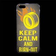 Coque iPhone 5/5S Premium Keep Calm and Burn Out Gris