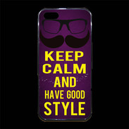 Coque iPhone 5/5S Premium Keep Calm and Have a good Style Violet
