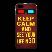 Coque iPhone 5/5S Premium Keep Calm and See your life 3D Rouge