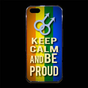 Coque iPhone 5/5S Premium Keep Calm and Be Proud mens Gay