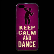 Coque iPhone 5/5S Premium Keep Calm and Dance Rose