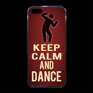 Coque iPhone 5/5S Premium Keep Calm and Dance Rouge
