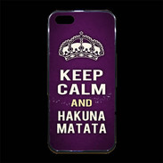 Coque iPhone 5/5S Premium Keep Calm and Hakuna Matata Violet