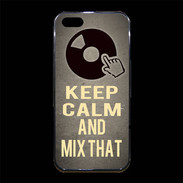 Coque iPhone 5/5S Premium Keep calm and Mix That Gris
