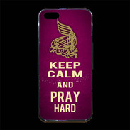 Coque iPhone 5/5S Premium Keep Calm and Pray Muslim Rose
