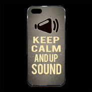 Coque iPhone 5/5S Premium Keep Calm and Up Sound Gris