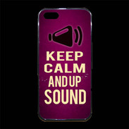Coque iPhone 5/5S Premium Keep Calm and Up Sound Rose