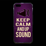 Coque iPhone 5/5S Premium Keep Calm and Up Sound Violet