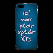 Coque iPhone 5/5S Premium LOL MDR bleu ZG