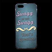 Coque iPhone 5/5S Premium Swag or Not bleu ZG