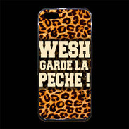 Coque iPhone 5/5S Premium Wesh garde la pèche Léopard