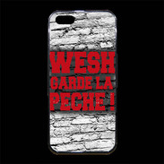 Coque iPhone 5/5S Premium Wesh garde la pèche Rouge
