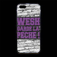 Coque iPhone 5/5S Premium Wesh garde la pèche Violet