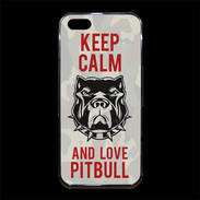 Coque iPhone 5/5S Premium Keep calm pitbull 2 ZG