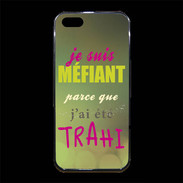 Coque iPhone 5/5S Premium Méfiant trahis ZG