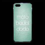 Coque iPhone 5/5S Premium Moto Boulot Dodo Vert ZG