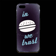 Coque iPhone 5/5S Premium In Burger We trust Bleu ZG