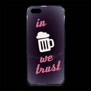 Coque iPhone 5/5S Premium In Beer We trust Rouge ZG