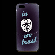 Coque iPhone 5/5S Premium In Catch We trust Bleu ZG