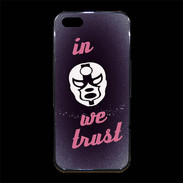 Coque iPhone 5/5S Premium In Catch We trust Rouge ZG
