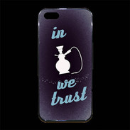 Coque iPhone 5/5S Premium In Chicha We trust Bleu ZG