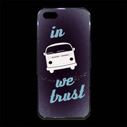 Coque iPhone 5/5S Premium In Combi We trust Bleu ZG
