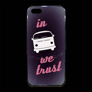 Coque iPhone 5/5S Premium In Combi We trust Rouge ZG