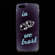 Coque iPhone 5/5S Premium In Gamble We trust Bleu ZG