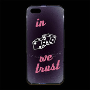 Coque iPhone 5/5S Premium In Gamble We trust Rouge ZG