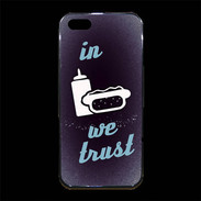 Coque iPhone 5/5S Premium In Junk We trust Bleu ZG
