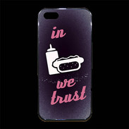 Coque iPhone 5/5S Premium In Junk We trust Rouge ZG