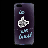 Coque iPhone 5/5S Premium In Like We trust Bleu ZG
