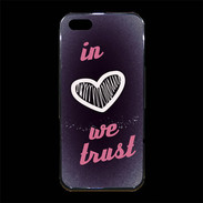 Coque iPhone 5/5S Premium In Love We trust Rouge ZG