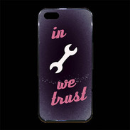 Coque iPhone 5/5S Premium In Mecanic We trust Rouge ZG