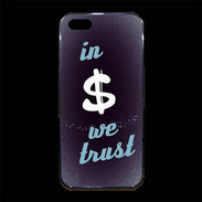 Coque iPhone 5/5S Premium In Money We trust Bleu ZG