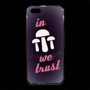 Coque iPhone 5/5S Premium In Mushrooms We trust Rouge ZG