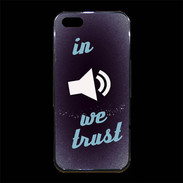 Coque iPhone 5/5S Premium In Music We trust Bleu ZG