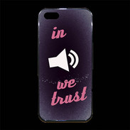 Coque iPhone 5/5S Premium In Music We trust Rouge ZG