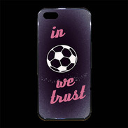 Coque iPhone 5/5S Premium In Soccer We trust Rouge ZG