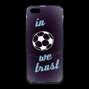 Coque iPhone 5/5S Premium In Soccer We trust Bleu ZG
