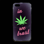 Coque iPhone 5/5S Premium In Weed We trust Rouge ZG