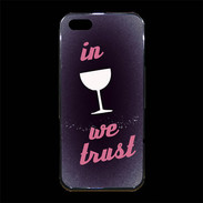 Coque iPhone 5/5S Premium In Wine We trust Rouge ZG