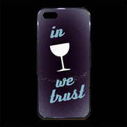 Coque iPhone 5/5S Premium In Wine We trust Bleu ZG