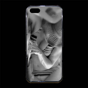 Coque iPhone 5/5S Premium DP Charme enNoir et blanc 
