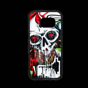 Coque Samsung S7 Premium Tête de mort Graffiti couleur
