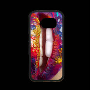 Coque Samsung S7 Premium Lèvres multicouleurs